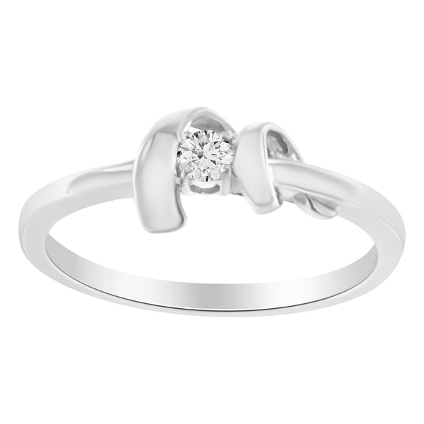 1/10 Ct. T.W. Diamond Promise Ring in 10K White Gold, photo 2