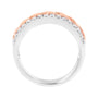 Anillo de banda de brazo dividido y cinta de infinito con diamantes de 1/3 ct. p.t. en oro blanco y rosa de 10K, foto 5
