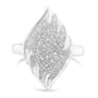 3/4 Ct. T.W. Round and Baguette-Cut Diamond Stair-Stepped Cluster Waterfall Cocktail Ring in Sterling Silver, photo 1