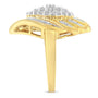 3/4 Ct. T.W. Diamond Cocktail Ring in 10K Yellow Gold-Plated Sterling Silver, photo 5
