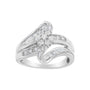 Anillo de racimo con diamantes de 1/2 ct. p.t. en oro blanco de 10K, foto 4