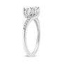 Anillo de dos piedras Miracle-Set con diamantes redondos de 1/4 ct. p.t. en oro blanco de 10K, foto 5