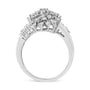 1/5 Ct. T.W. Miracle-Set Diamond Heart Crossover Bypass Ring in Sterling Silver, photo 6