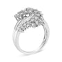 1/5 Ct. T.W. Miracle-Set Diamond Heart Crossover Bypass Ring in Sterling Silver, photo 8