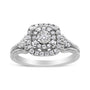 Anillo de cóctel Miracle-Set con diamantes redondos de 1/3 ct. p.t. en plata de ley, foto 1