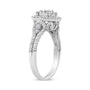 Anillo de cóctel Miracle-Set con diamantes redondos de 1/3 ct. p.t. en plata de ley, foto 5