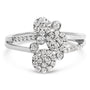1/2 Ct. T.W. Diamond Scatter Composite Bypass Ring in Sterling Silver, photo 2
