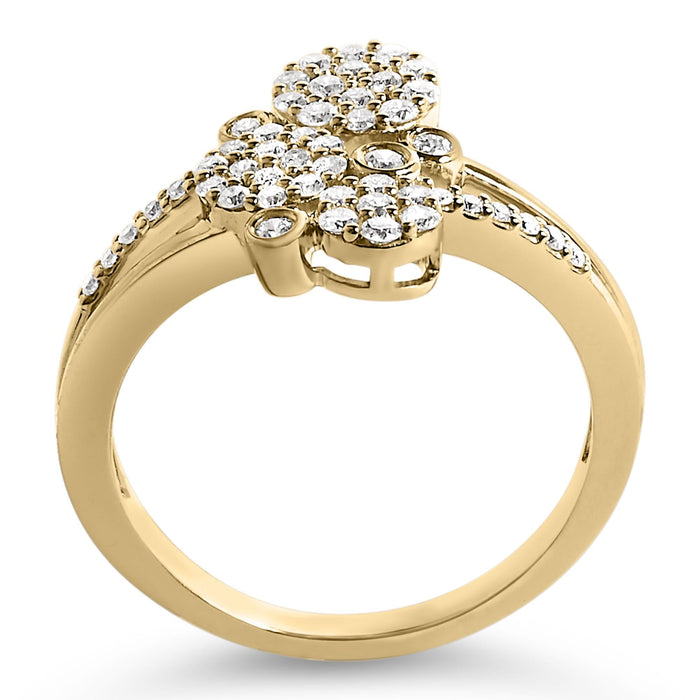 1/2 Ct. T.W. Diamond Scatter Composite Bypass Ring in Sterling Silver, photo 16