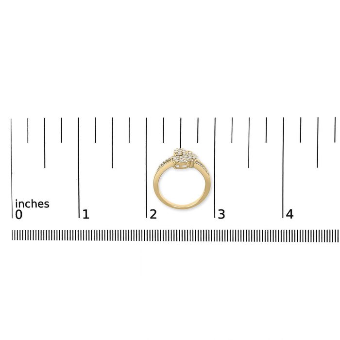 1/2 Ct. T.W. Diamond Scatter Composite Bypass Ring in Sterling Silver, photo 19