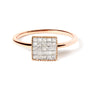 1/3 Ct. T.W. Invisible-Set Princess-Cut Diamond Composite Square Shape Ring for Women in 10K Rose Gold, photo 1