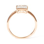 1/3 Ct. T.W. Invisible-Set Princess-Cut Diamond Composite Square Shape Ring for Women in 10K Rose Gold, photo 6
