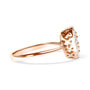 Anillo de promesa en forma de pera con diamantes talla redonda de 3/8 ct. p.t. en oro rosa de 10K, foto 2