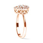 Anillo de promesa en forma de pera con diamantes talla redonda de 3/8 ct. p.t. en oro rosa de 10K, foto 5
