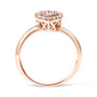 Anillo de promesa en forma de pera con diamantes talla redonda de 3/8 ct. p.t. en oro rosa de 10K, foto 6