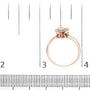 Anillo de promesa en forma de pera con diamantes talla redonda de 3/8 ct. p.t. en oro rosa de 10K, foto 7