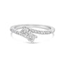 1/4 Ct. T.W. Two-Stone Diamond Bypass Engagement Ring in 10K White Gold, photo 1