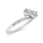 1/4 Ct. T.W. Two-Stone Diamond Bypass Engagement Ring in 10K White Gold, photo 4