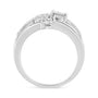 1/5 Ct. T.W. Miracle-Set Diamond Heart Crossover Bypass Ring in Sterling Silver, photo 7