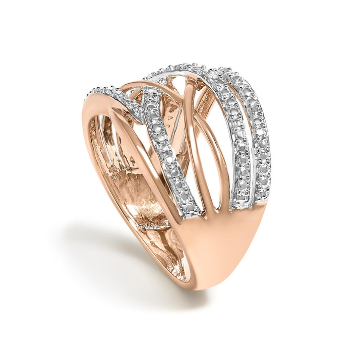 Diamond Accent Crossover Ring in Sterling Silver, photo 15