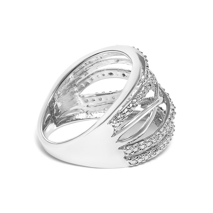 Diamond Accent Crossover Ring in Sterling Silver, photo 4