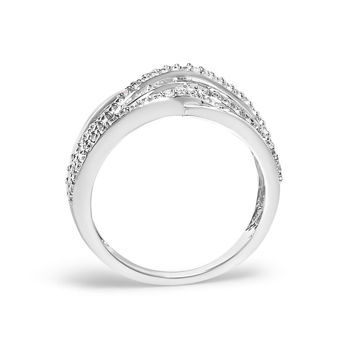 Diamond Accent Crossover Ring in Sterling Silver, photo 16