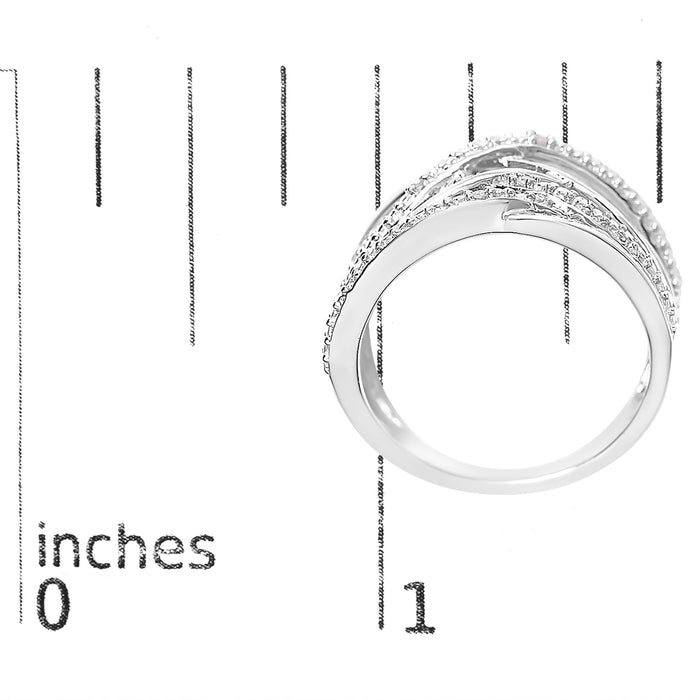 Diamond Accent Crossover Ring in Sterling Silver, photo 19
