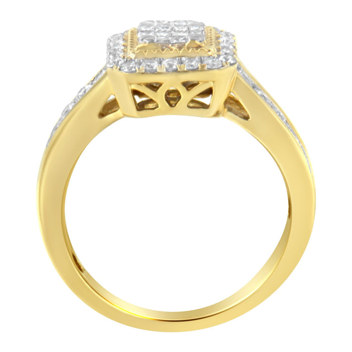 Anillo de cóctel con diamantes de 5/8 ct. p.t. en oro amarillo de 10K, foto 5