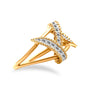 1/4 Ct. T.W. Diamond Interlocking Bypass Ring in 14K Yellow Gold-Plated Sterling Silver, photo 4