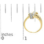 1/4 Ct. T.W. Diamond Interlocking Bypass Ring in 14K Yellow Gold-Plated Sterling Silver, photo 6