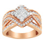 1 1/2 Ct. T.W. Two-Tone Diamond Bypass Cocktail Ring in 10K Gold, photo 1
