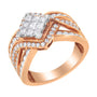 1 1/2 Ct. T.W. Two-Tone Diamond Bypass Cocktail Ring in 10K Gold, photo 4