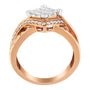 1 1/2 Ct. T.W. Two-Tone Diamond Bypass Cocktail Ring in 10K Gold, photo 5