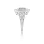 0.75 Ct. T.W. Round and Baguette Diamond Cathedral Ring in Sterling Silver, photo 7