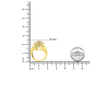Anillo de cóctel con diamantes de 1 1/2 ct. p.t. en plata de ley bañada en oro amarillo de 10K, foto 6