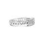 1/5 Ct. T.W. Diamond ID and Cuban Link Band Ring in Sterling Silver, photo 2