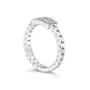 1/5 Ct. T.W. Diamond ID and Cuban Link Band Ring in Sterling Silver, photo 5