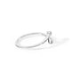 Anillo abierto de doble punta de flecha con diamantes de 1/5 ct. p.t. en plata de ley, foto 2