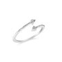 Anillo abierto de doble punta de flecha con diamantes de 1/5 ct. p.t. en plata de ley, foto 4