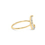 1/10 Ct. T.W. Diamond Crescent Moon Ring in 10K Yellow Gold, photo 2
