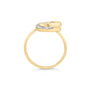 1/10 Ct. T.W. Diamond Crescent Moon Ring in 10K Yellow Gold, photo 6