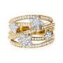 3/4 Ct. T.W. Diamond Star and Galaxy Ring Band in 18K Yellow Gold-Plated Sterling Silver, photo 1