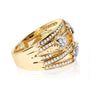 3/4 Ct. T.W. Diamond Star and Galaxy Ring Band in 18K Yellow Gold-Plated Sterling Silver, photo 2
