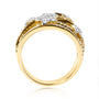 3/4 Ct. T.W. Diamond Star and Galaxy Ring Band in 18K Yellow Gold-Plated Sterling Silver, photo 7