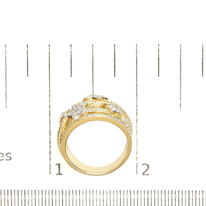 3/4 Ct. T.W. Diamond Star and Galaxy Ring Band in 18K Yellow Gold-Plated Sterling Silver, photo 8