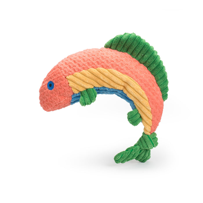 Raucous Rainbow Trout Knottie Plush Dog Toy, photo 3