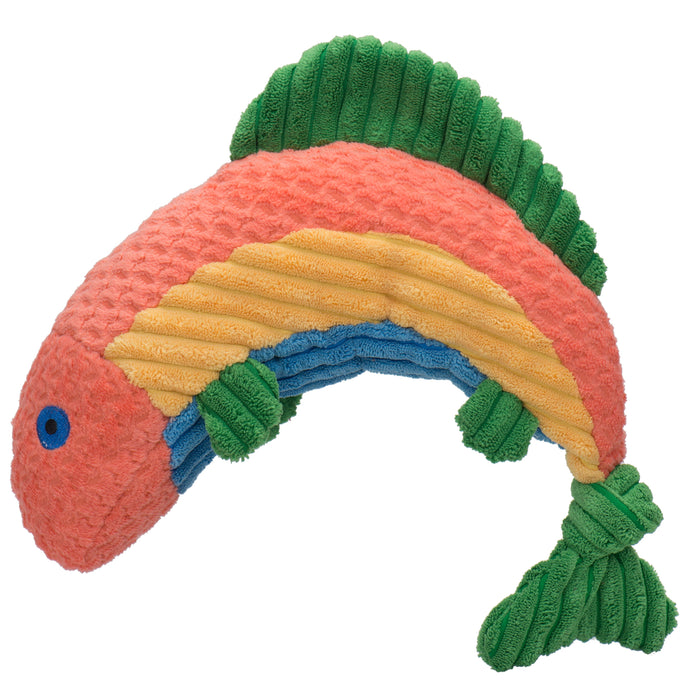 Raucous Rainbow Trout Knottie Plush Dog Toy, photo 2