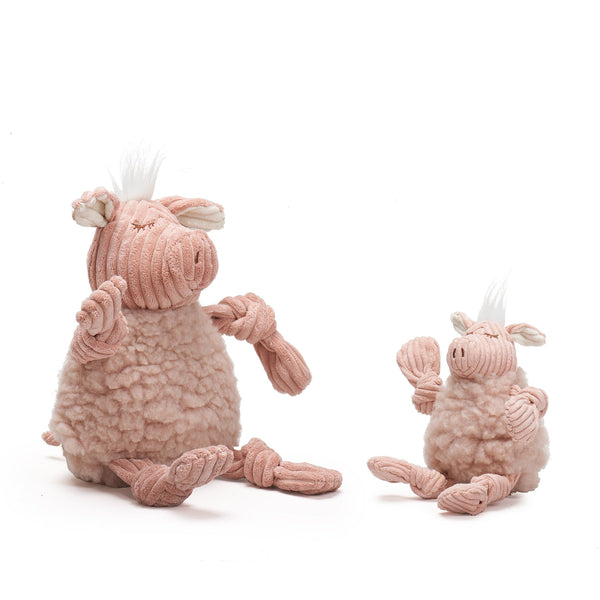 Penelope Pig HuggleFleece FlufferKnottie Plush Dog Toy