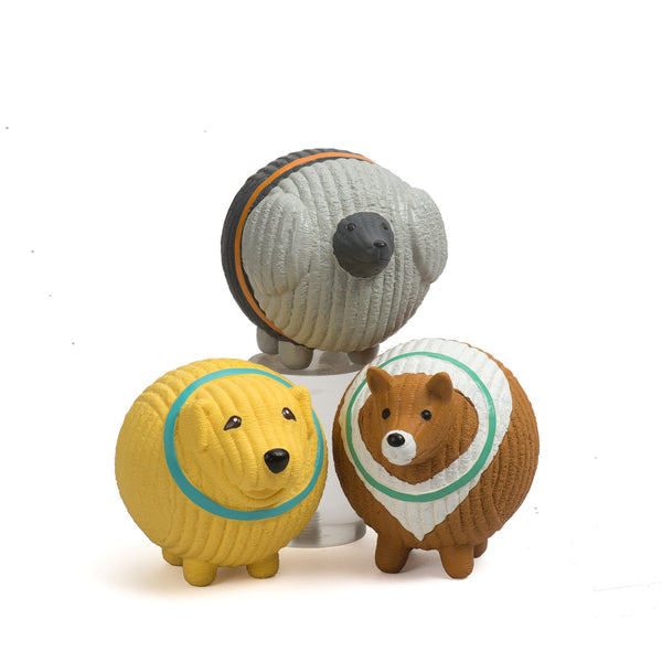 Assorted Ruff-Tex HuggleMutt Latex Ball Dog Toys, 3 Pack, Large