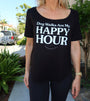 Dog Walks Are My Happy Hour Scoop Neck Tee