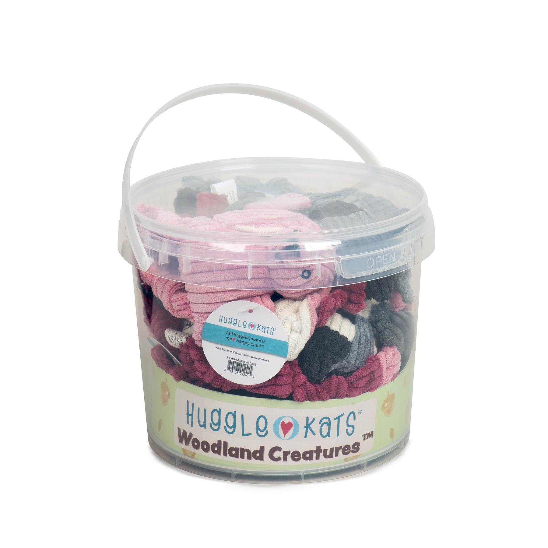 HuggleKats Woodland Bucket of Cat Toys, 12 Pack